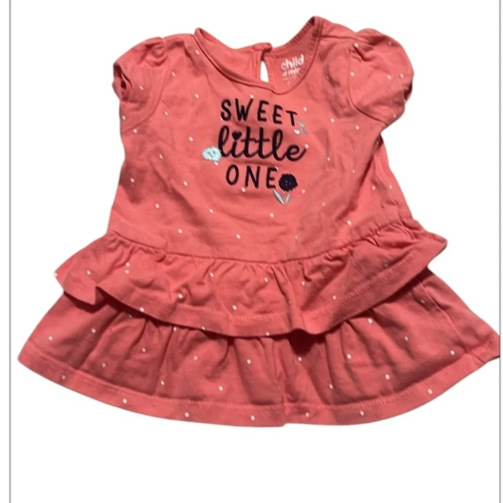 Child Of Mine Summer Set of 3: Short Sleeve Set 6-9 mos, Onesie & Top 3-6 mos